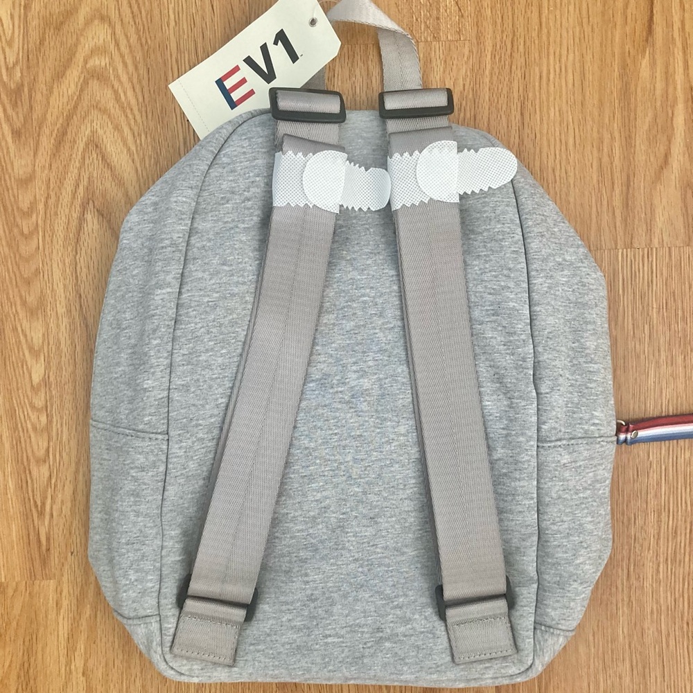 EV1 Gray Backpack with Red, White & Blue Stripe Accent - Picture 9 of 9